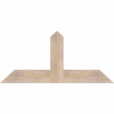 Ekena Millwork Portland Smooth Timber Gable Bracket, Douglas Fir, 48"W x 22"H x 3 1/2"D x 5 1/2"F, 11/12 Pitch GBW048X22X0406POR00SDF